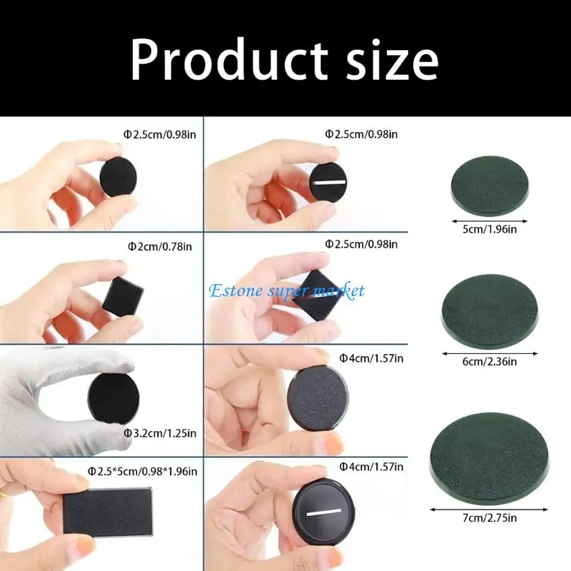 090B Plastic Wargame Miniature Base Stand Base For Secure Figure Display Use 20pcs view 6