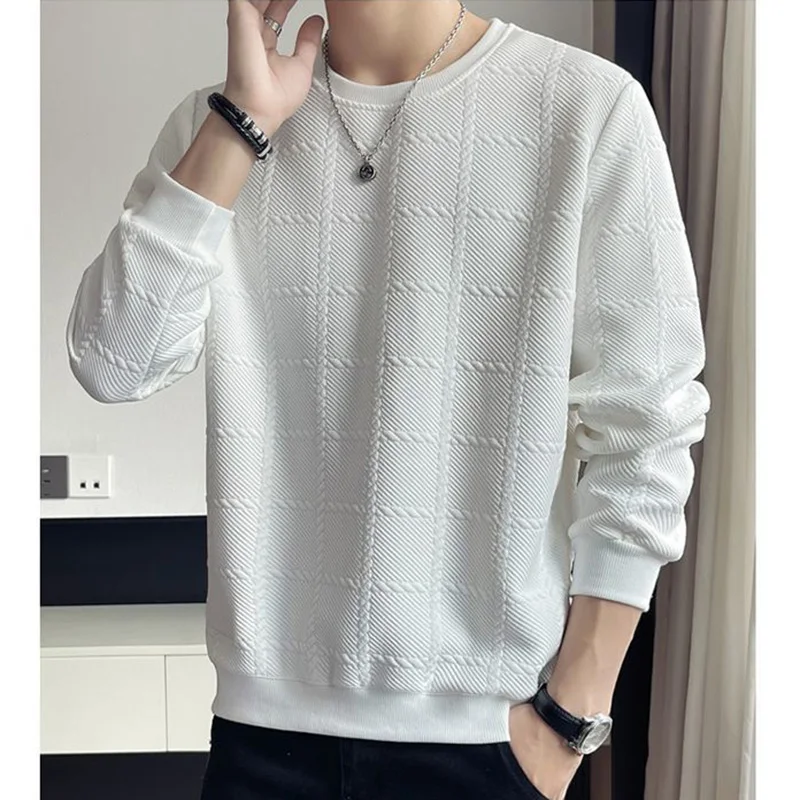 

Fashion O-Neck Solid Color Loose Casual Sweatshirt Men's Clothing 2023 Autumn New Korean Tops Long Sleeve All-match Sweatshirts