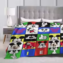 Mickey Mouse Cartoon Blanket Quality Super  Throw Blanket Winter Decorative Couch Bed Comfortable Bedspread