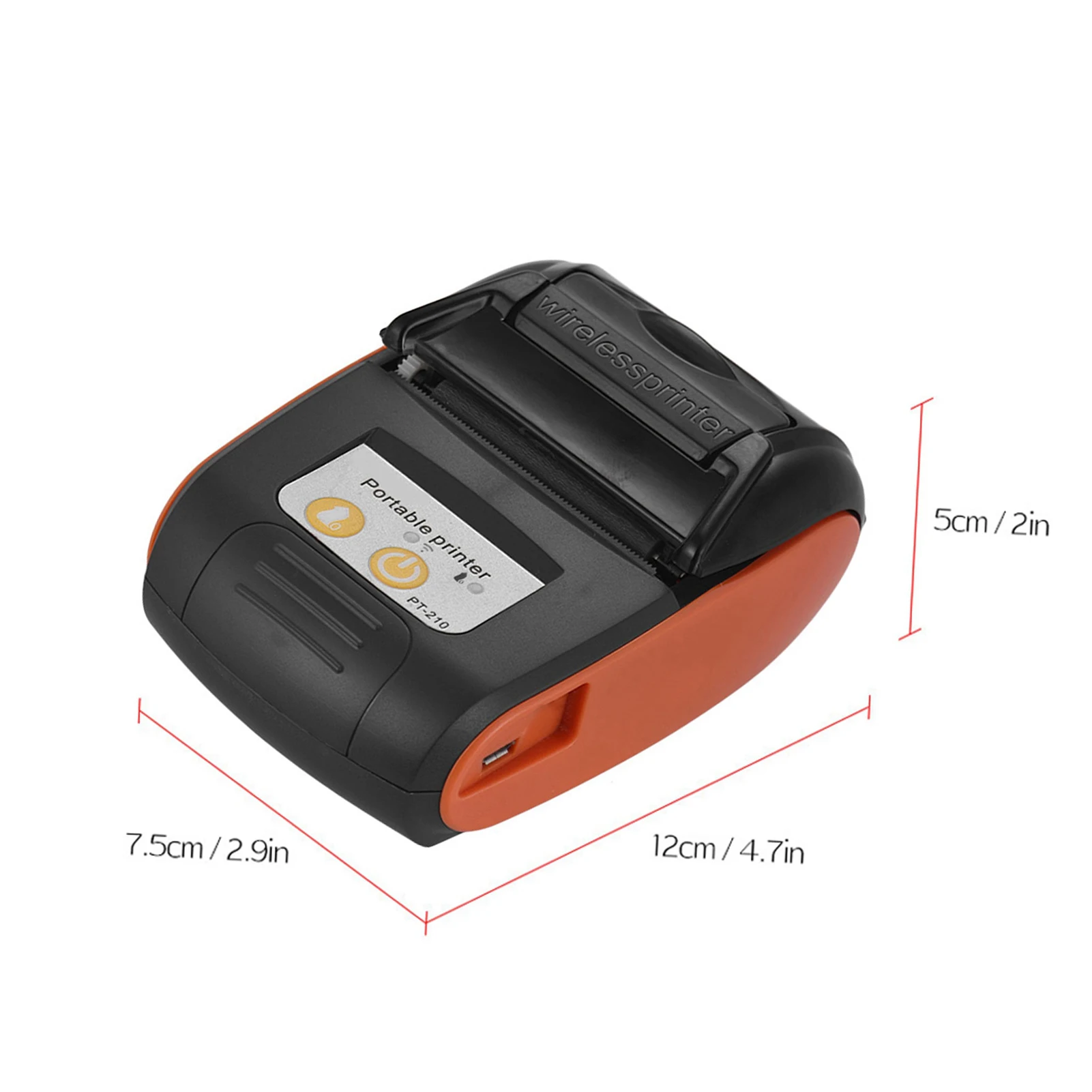 PT-210 58mm Portable Thermal Printer Bluetooth Mini Thermal Printer for Android for IOS