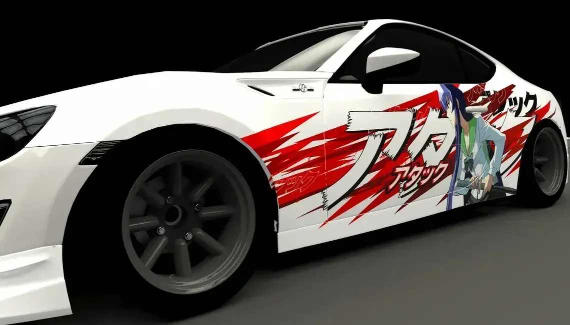 Japanese Car Painting Manga Decals Large Vehicle Graphics Sexy Anime Girl Car Stickers Manga Theme Side Car Stickers Anime Decal