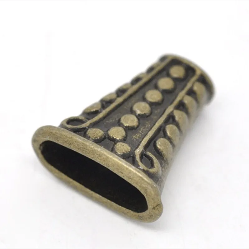 Vintage Spacer Beads Trapezoid Antique Bronze Dot Carved Metal Loose Spacer DIY Making Bracelets Jewelry About 19mm x 17mm,10PCs