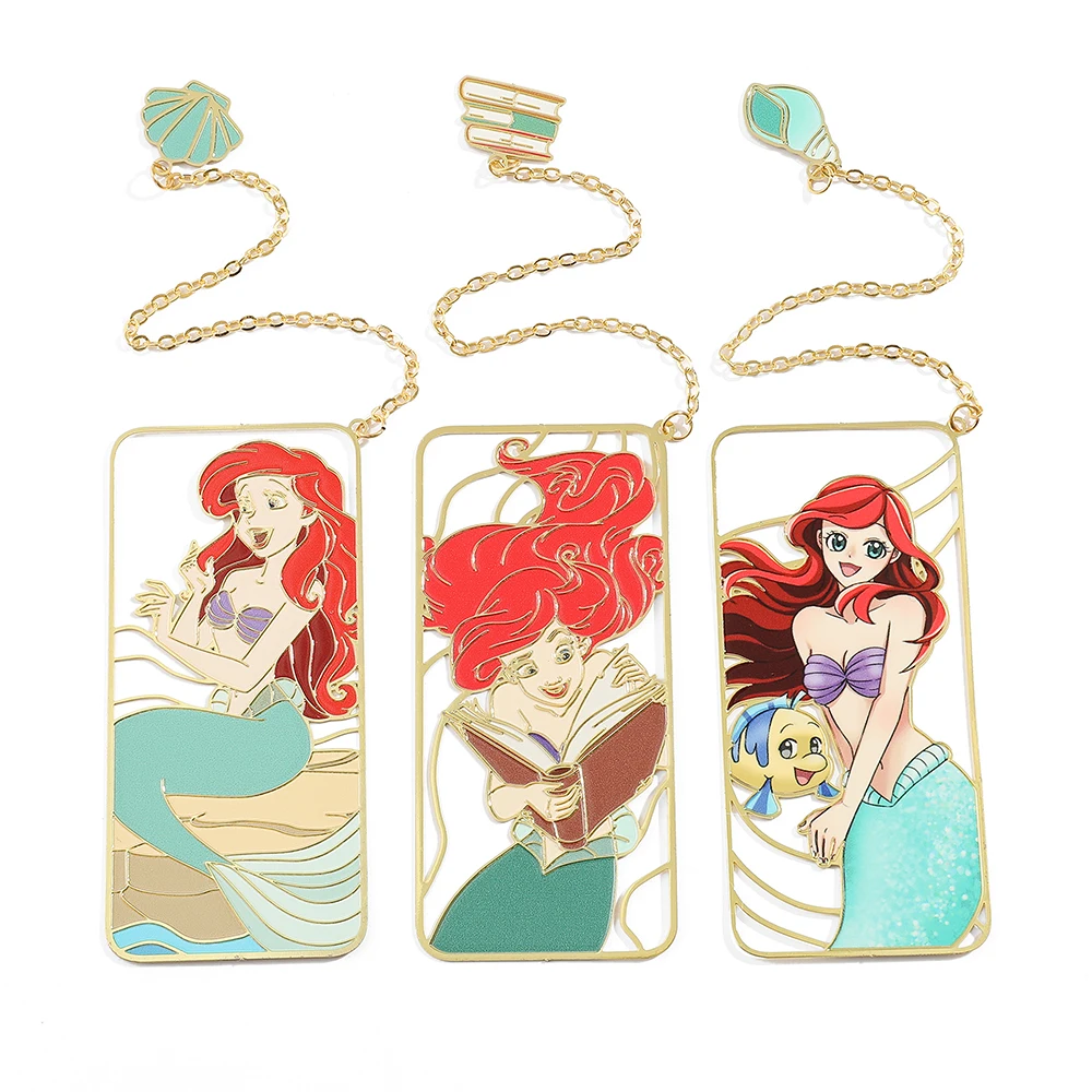 Cute Little Mermaid Bookmark Princess Romance Fairy Tale Mermaid Bookmark Page Marker Learning Stationery for Girls Boys Gifts