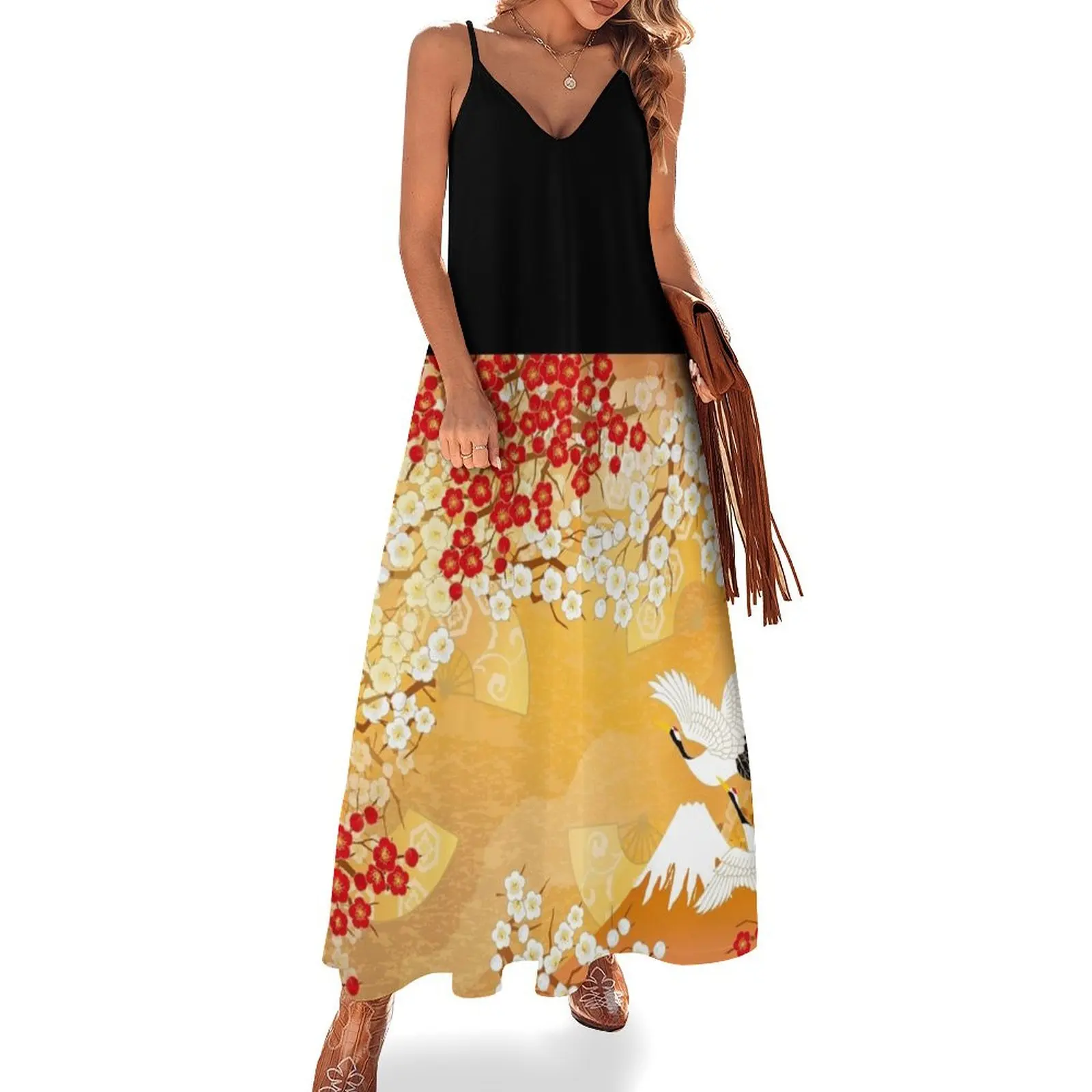 

Beautiful kimono of Japan Sleeveless Dress party dress women elegant luxury Women's evening dress