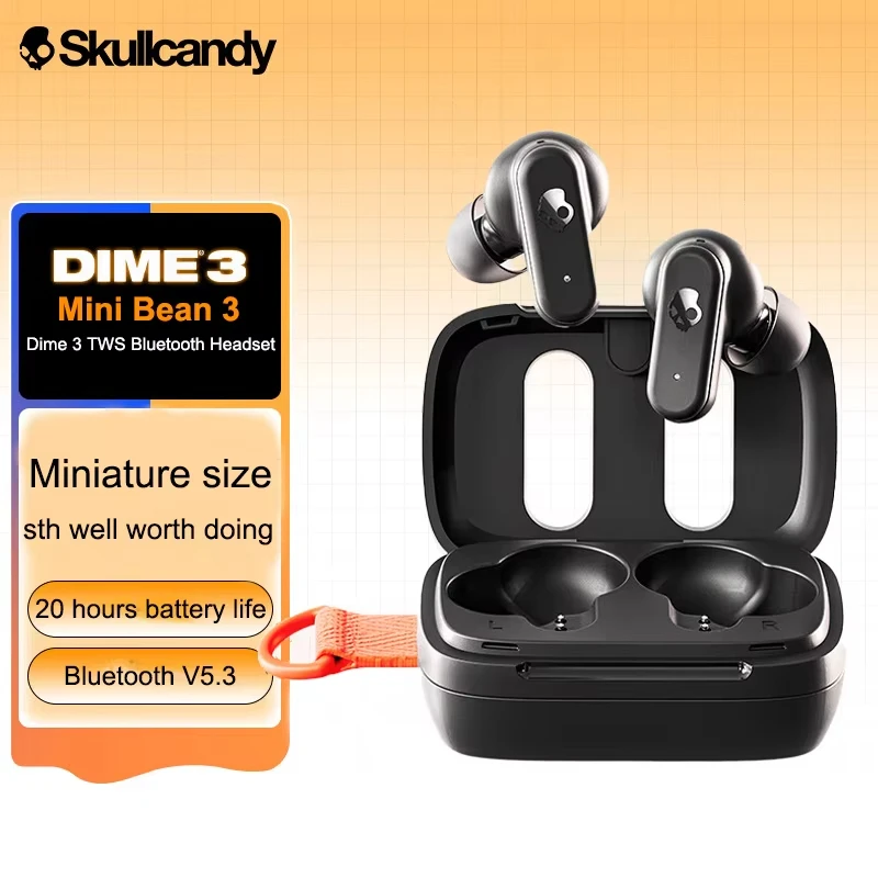 Audífonos Inalámbricos Skullcandy DIME True Wireless Mini Bluetooth, Resistentes al Agua IPX4, Audífonos Deportivos TWS, 20 Horas de Duración de Batería, Audífonos Intrauditivos TWS