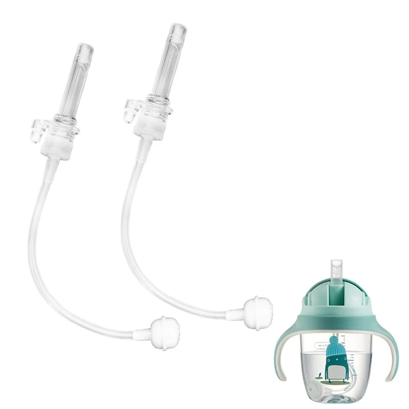 B2EB-Accessoires d'alimentation pour bébé, gobelet à eau pour enfants, paille en silicone liquide, sippy, bouteille remplacement