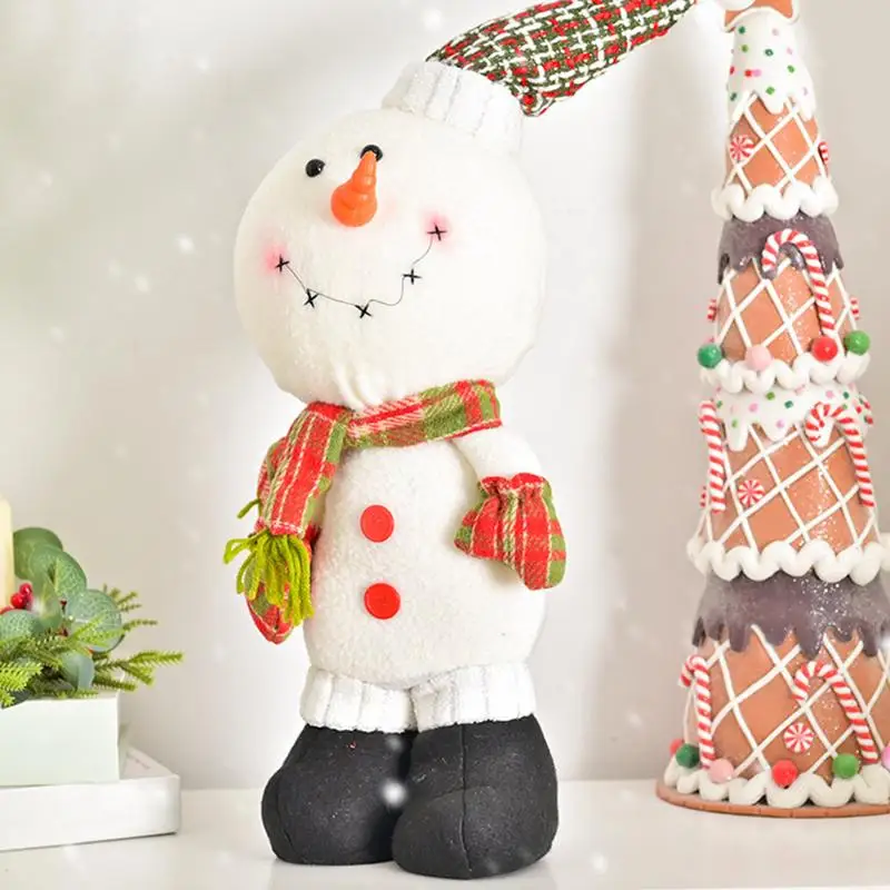 Snowman Stuffed Animal Soft Snowman Dolls Snowman Soft Huggable Stuffed Animal Cute Plush Toy For Toddler Boys And Girls