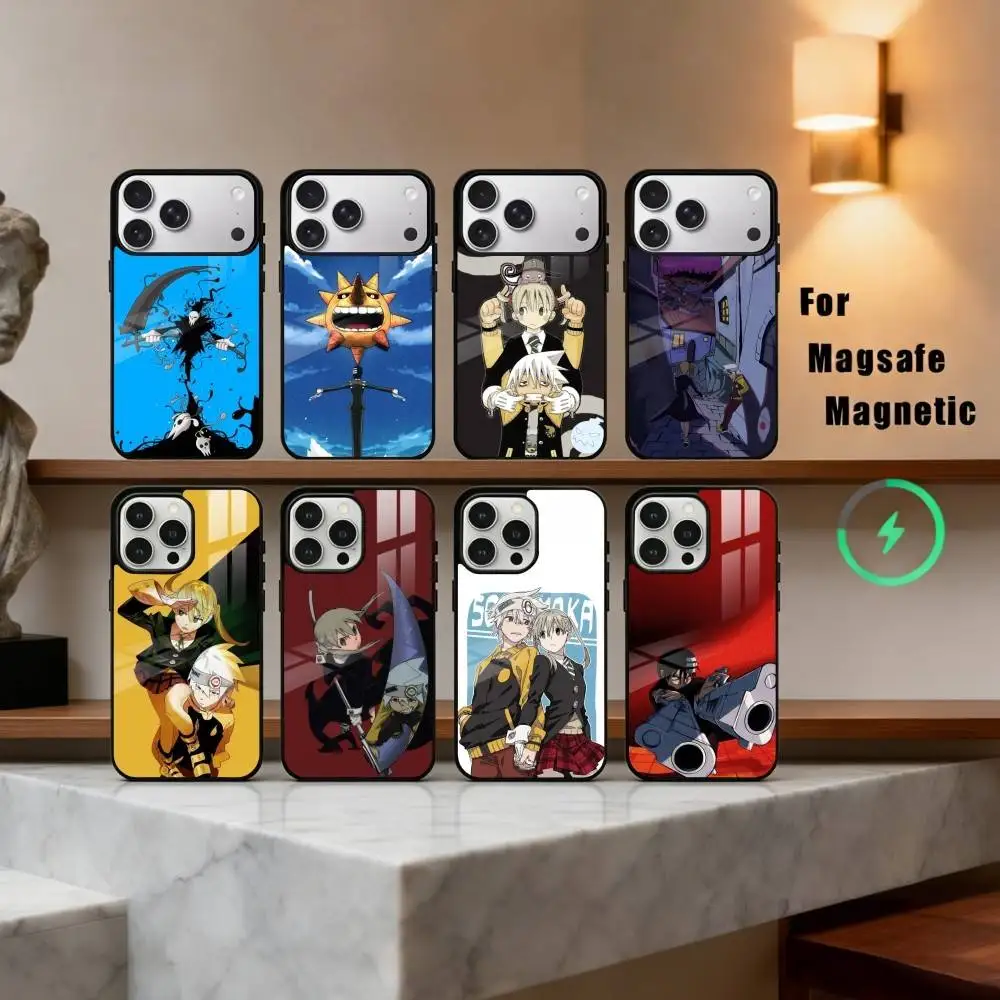 

Anime P-passionate S-Soul E-Eater Phone Case For iPhone17,16,15,14,13,12,11 Plus,Pro Max Magnetic For Magsafe Wireless Charging