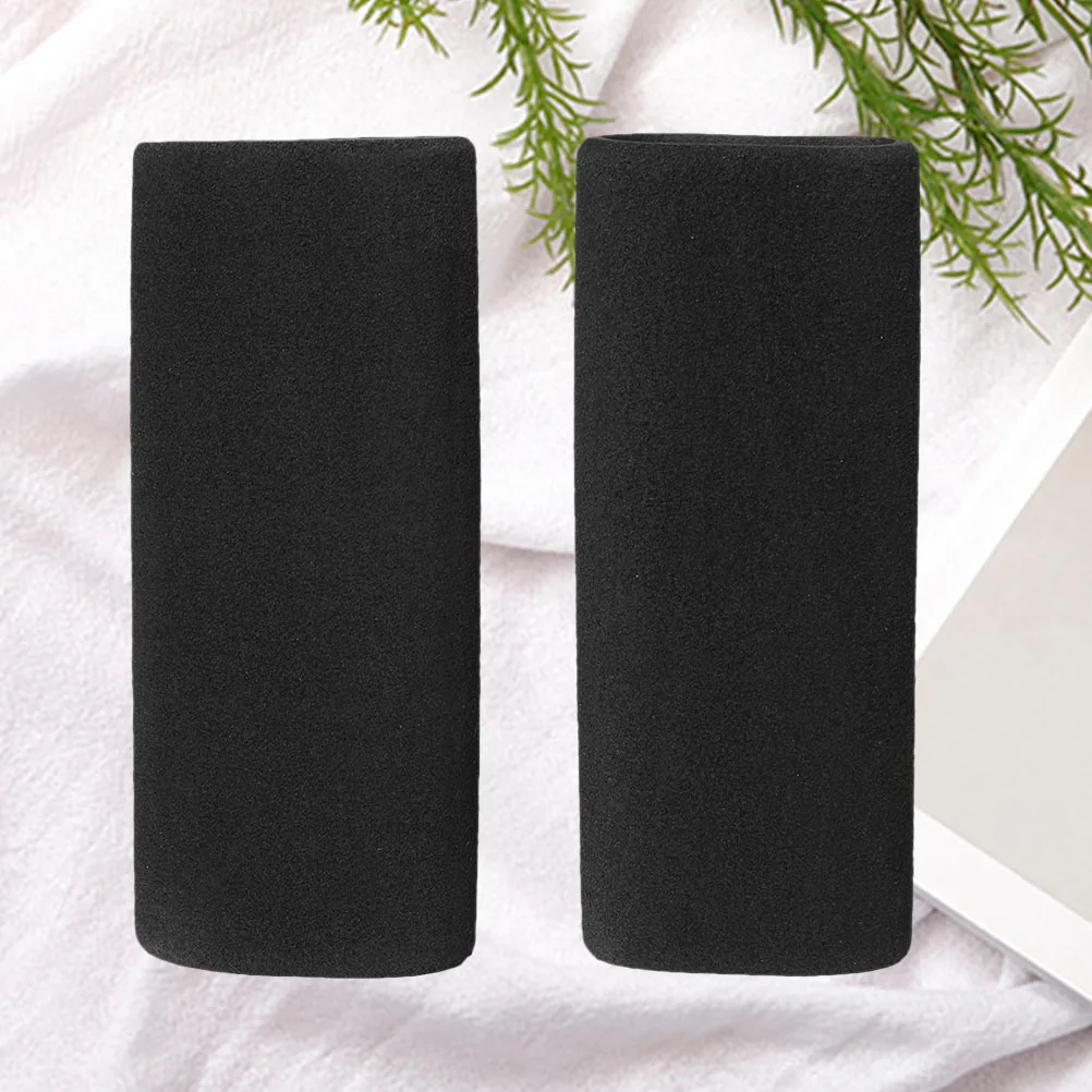 1 زوج مريح نونسليب المقود القبضات مقاومة درجات الحرارة المنخفضة سهلة التركيب الأسود المقود يغطي مقبض القبضات