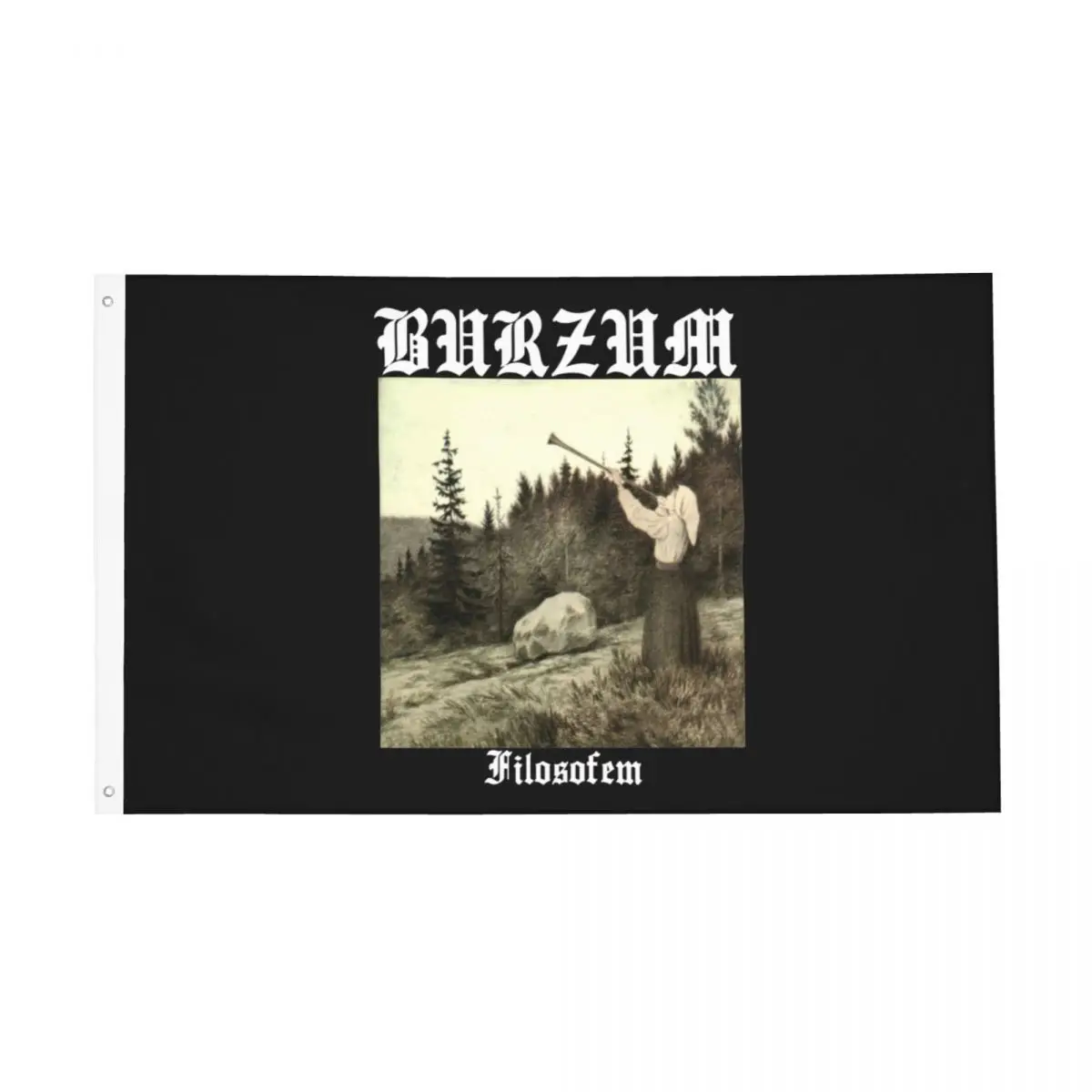 Burzum Filosofem Flag Indoor Outdoor Banner 2 Grommets Black Metal Music Decoration Double Sided 2x3 3x5 4x6 FT Flags