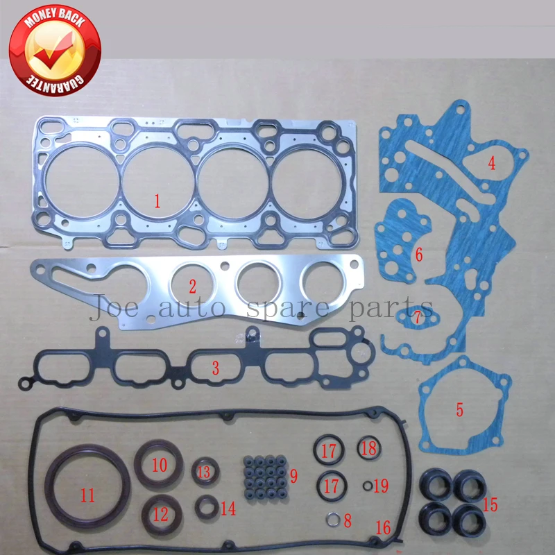 Kit completo de junta para motor 4G69 para Mitsubishi Outlander Grandis Galant 2.4L 2378cc 2003- 50253400 MD979394