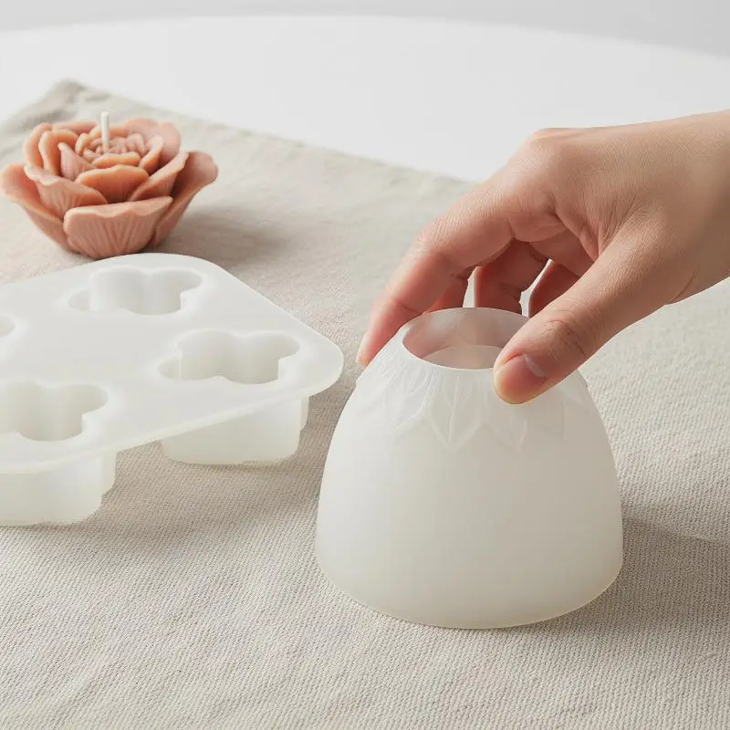 Premium Flower Silicone Mold Set for Professional Candle Making and Superior Resin Mold Quality for Pottery
