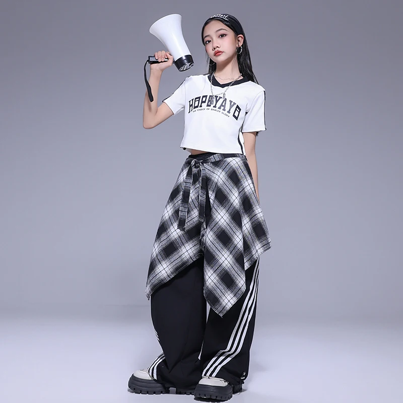 소년 티셔츠 카고 바지 어린이 소녀 힙합 자르기 탑 스트리트 댄스 복장 어린이 여름 streetwear 어린이 춤 의류 세트