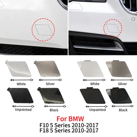 BMW F10 F11 자동차 앞 범퍼 견인 후크 커버 캡 액세서리 블랙 화이트 실버 BMW 5 시리즈 520 523 528 530 535i 2011-2017