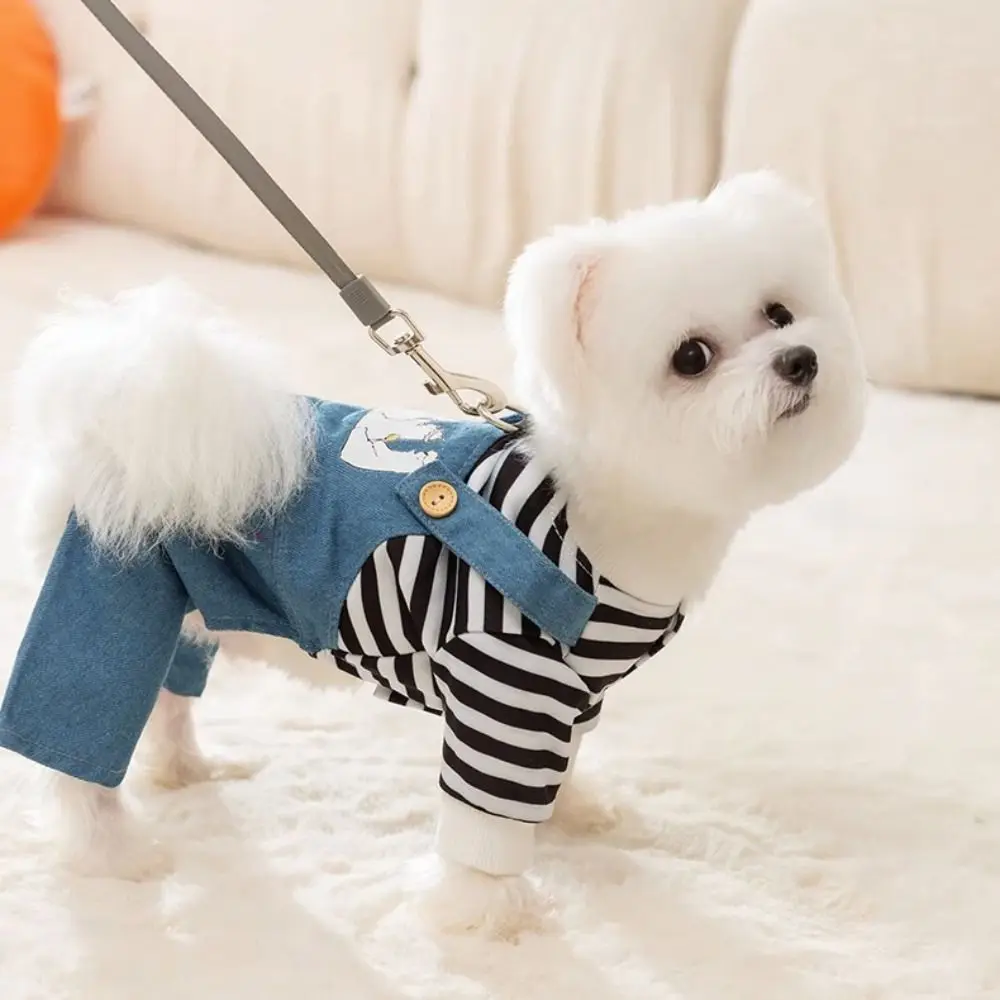 

Dog Clothes Cute Dog Jumpsuit Cartoon Comfortable Puppy Outfit Fashion Breathable Pet Strap Pants Pet Supplies