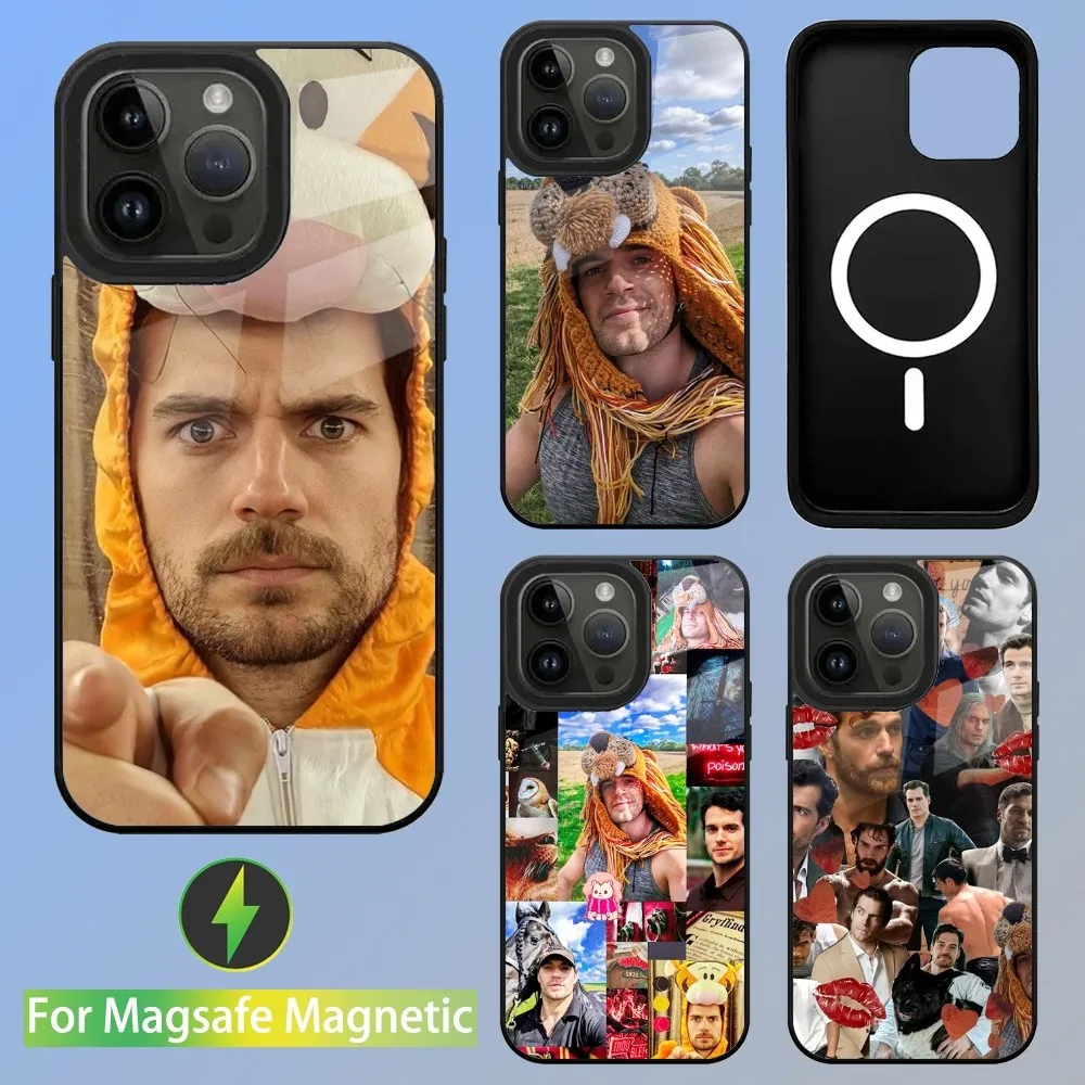 Henry Cavill Actor Phone Case For iPhone 15,14,13,12,11,Plus,Pro,Max Mini Magsafe Magnetic Wireless Charging