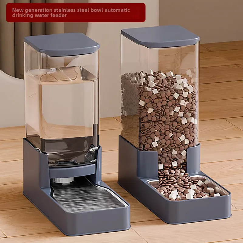 

Rechargeable Pet Water Dispenser and Feeder Set for Cats Dogs No Spill Pet Bowl with Long Lasting Water Supply