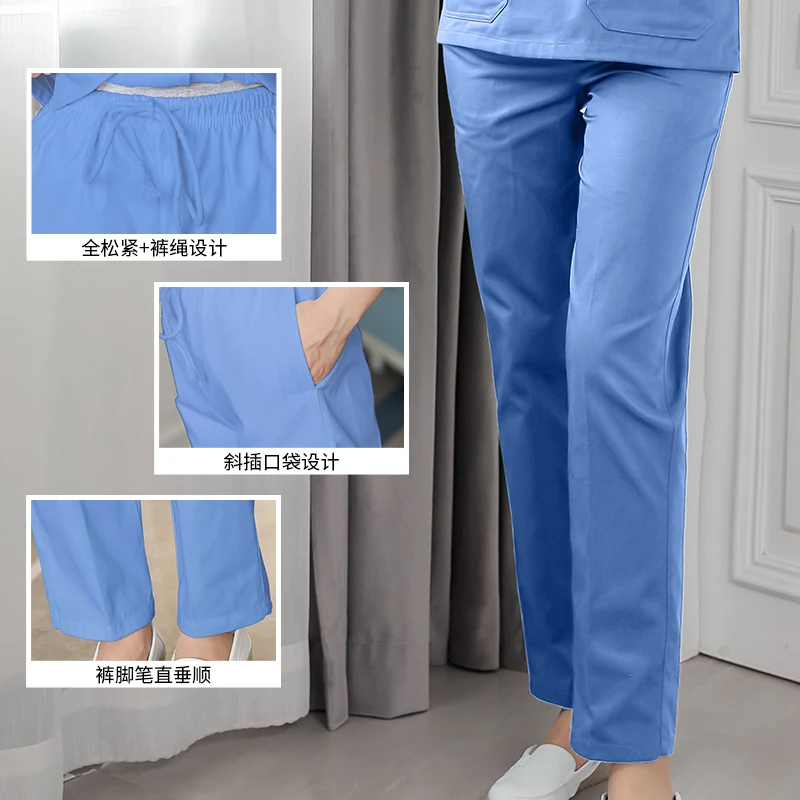 Operating room washing clothes short sleeve summer thin long sleeve pure cotton male doctor oral and dental brush hand isolation