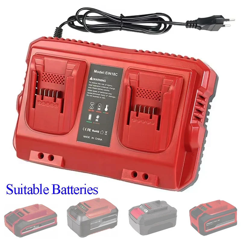 

For Einhell For Ozito 18V For Akku Power X-Change 4511437 PXBAT52 PX-BAT52 PXBP-600 PXBP-300 Ein18C Li-ion Battery Fast Charger