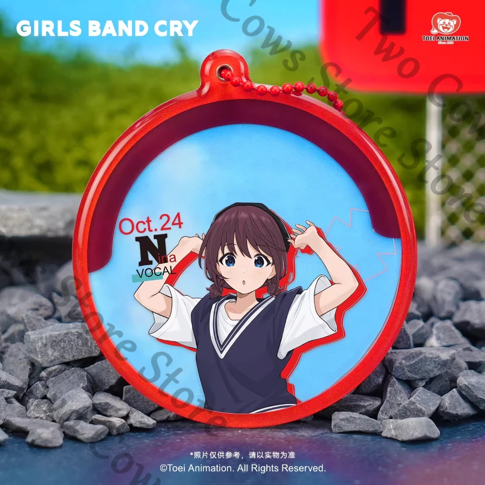 

Кулон-эмблема Girls Band Cry с групповым фото ISERI NINA KAWARAGI MOMOKA EBIZUKA TOMO, круглое акриловое зеркало, официальное издание