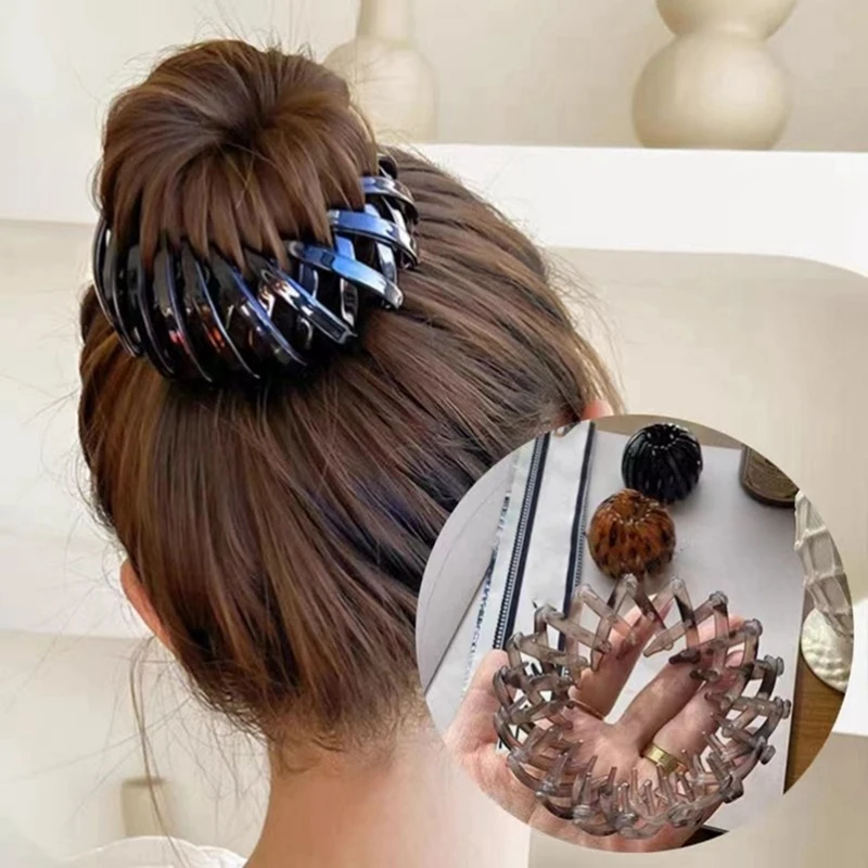 Bird Nest Magic Hair Clip - Expandable Hair Bun Maker Hair Accessories For Women Ponytail Holder Hair Bun Clip