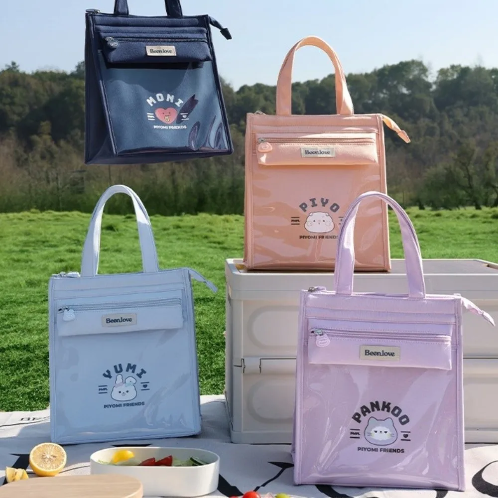 

Large Capacity Portable Lunch Bag Multip-Pocket Thicken Lunch Box Storage Handbag Cooler Function Waterproof Picnic Food Pouch