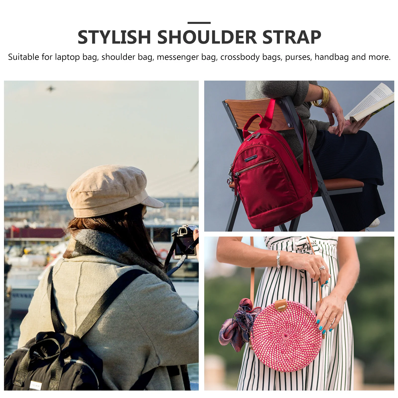 1 مجموعة قابل للتعديل سميكة لينة العالمي عدم الانزلاق مبطن الكتف لأجهزة الكمبيوتر المحمول Crossbody رسول حقيبة يد استبدال حقيبة الكمبيوتر #2