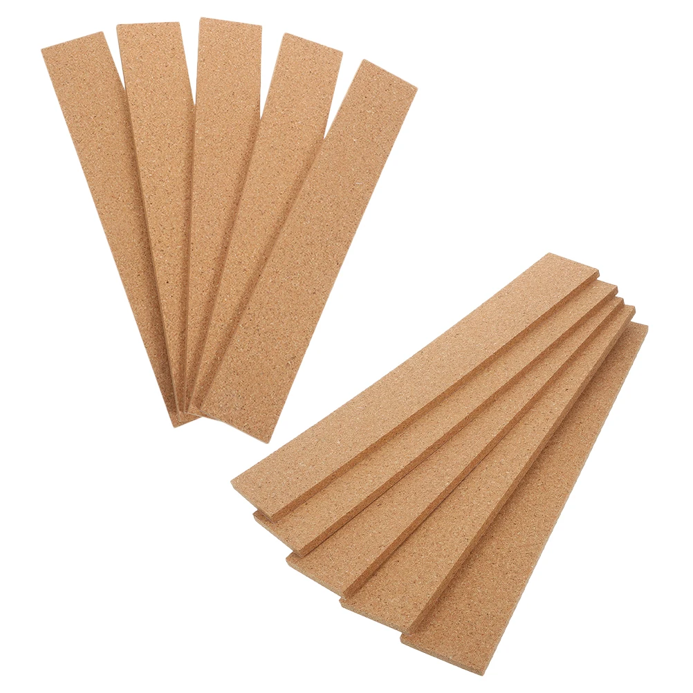 

10Pcs Frameless Self-Adhesive Cork Bulletin Strips Natural Cork Memo Board Strips for Office Home Photo Wall Organization