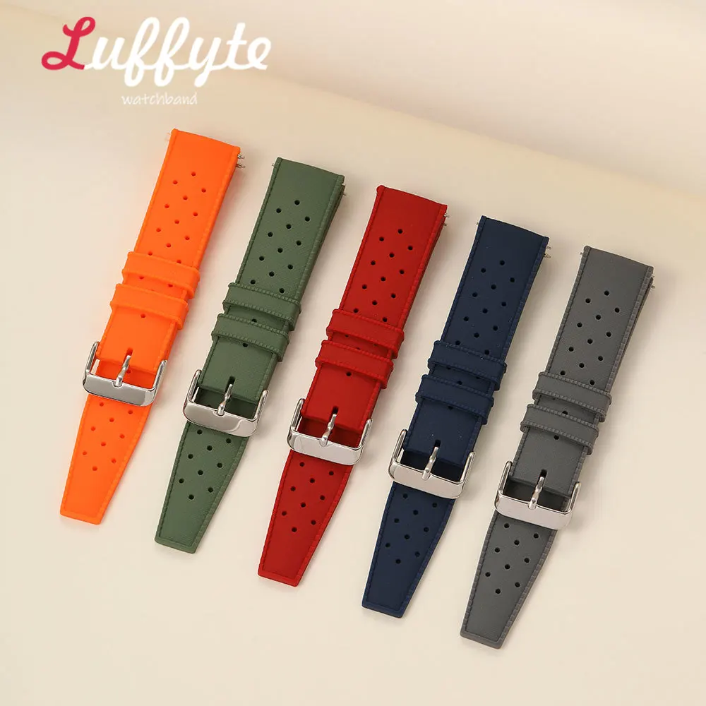 Weiches Silikon-Uhrenarmband 18mm 20mm 22mm Schnellverschluss-Federstege Sport-Uhrenband Ersatz-Armband für Herren und Damen