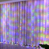 Christmas Lights LED Fairy String Curtain Lights 8 Mode Remote USB Festoon Christmas Decor For Home Holiday New Year Lamp 5