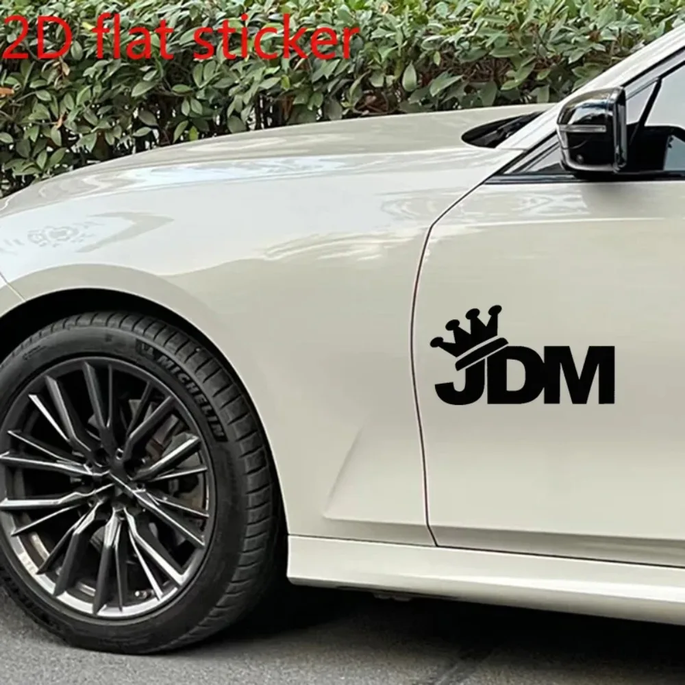 

1 шт. наклейка с логотипом JDM Crown - самоклеящаяся водонепроницаемая виниловая наклейка для экстерьера автомобиля