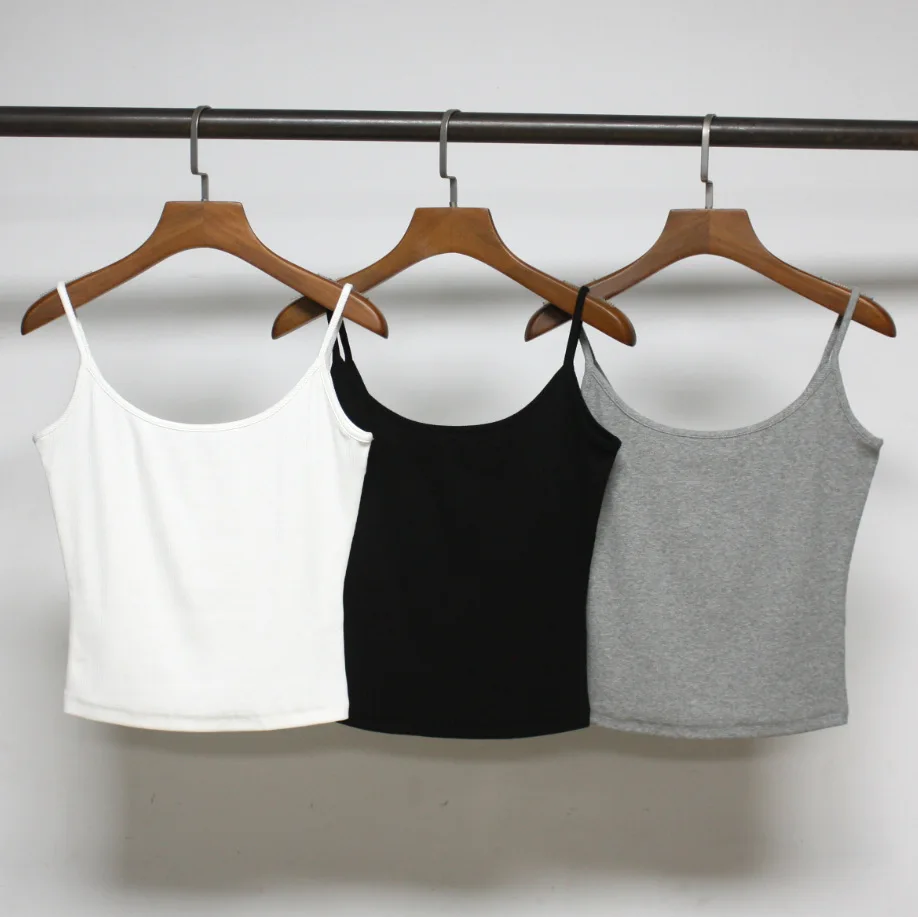 

2025 New! Women's Three Colors Ribbed Cotton Camisole - Slim Fit, Skin-Friendly, Good Fit & Versatile