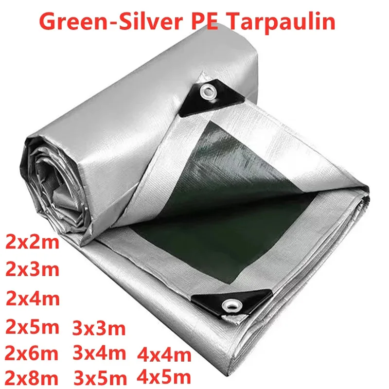 PE 0.32mm Tarpaulin Waterproof Fabric Outdoor Tent Garden Plant Canopy Truck Canopy Waterproof Sunshade Dog House Cover