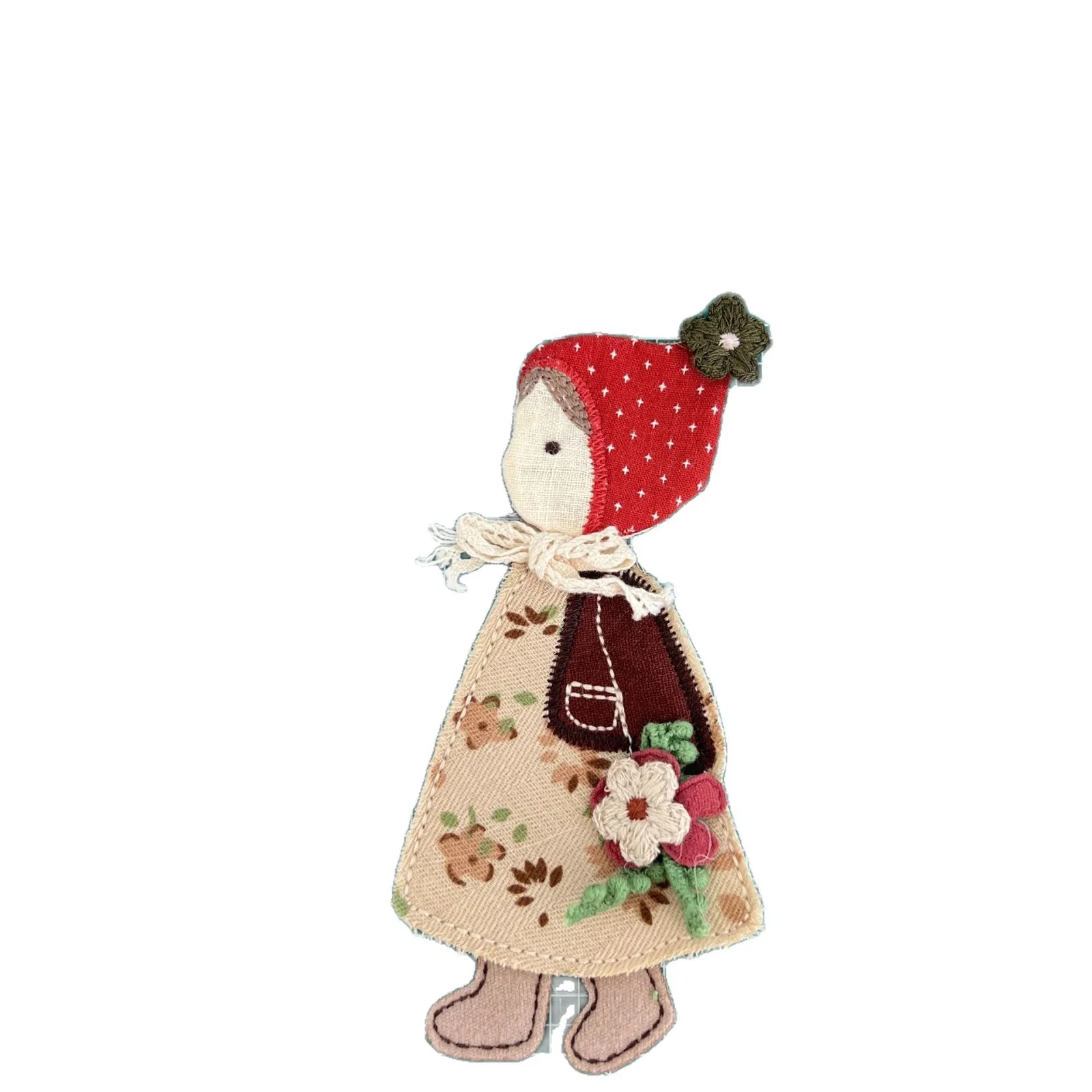 Fabric Patch DIY Accessory Forest Cute Girl Applique Craft Supply for Scarf Shoes Socks Brooch Decor Lightweight Multicolor