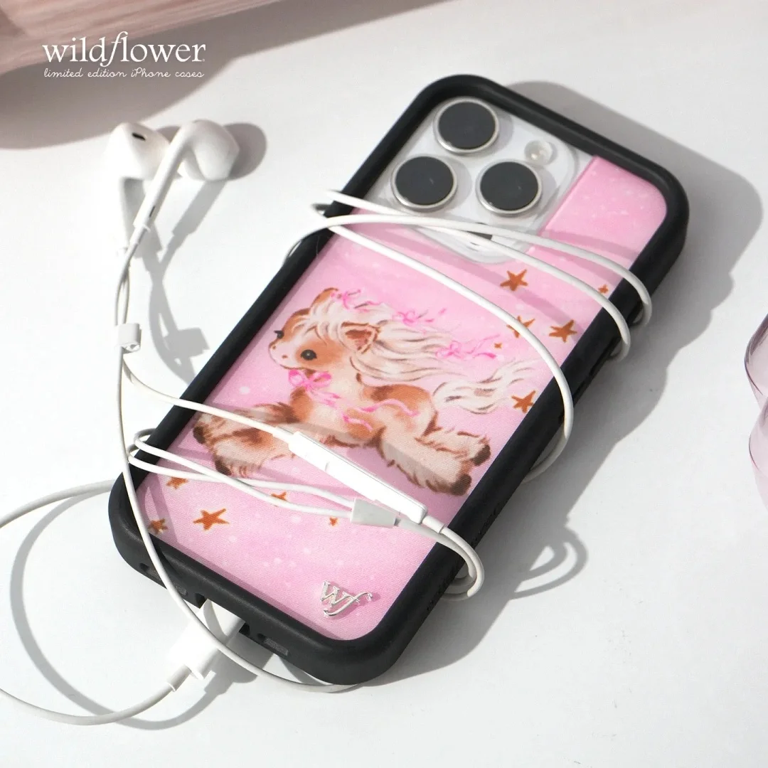 Чехол для телефона Wildflower Foal Pony Dreams для iPhone 12 13 14 15 16 17 Pro Max Plus Air 17ProMax, противоударный, с романтическим эффектом звездной пыли Чехол для телефона Wildflower Foal Pony Dreams для iPhone 12 13 14 15 16 17 Pro Max Plus Air 17ProMax, противоударный, с романтическим эффектом звездной пыли