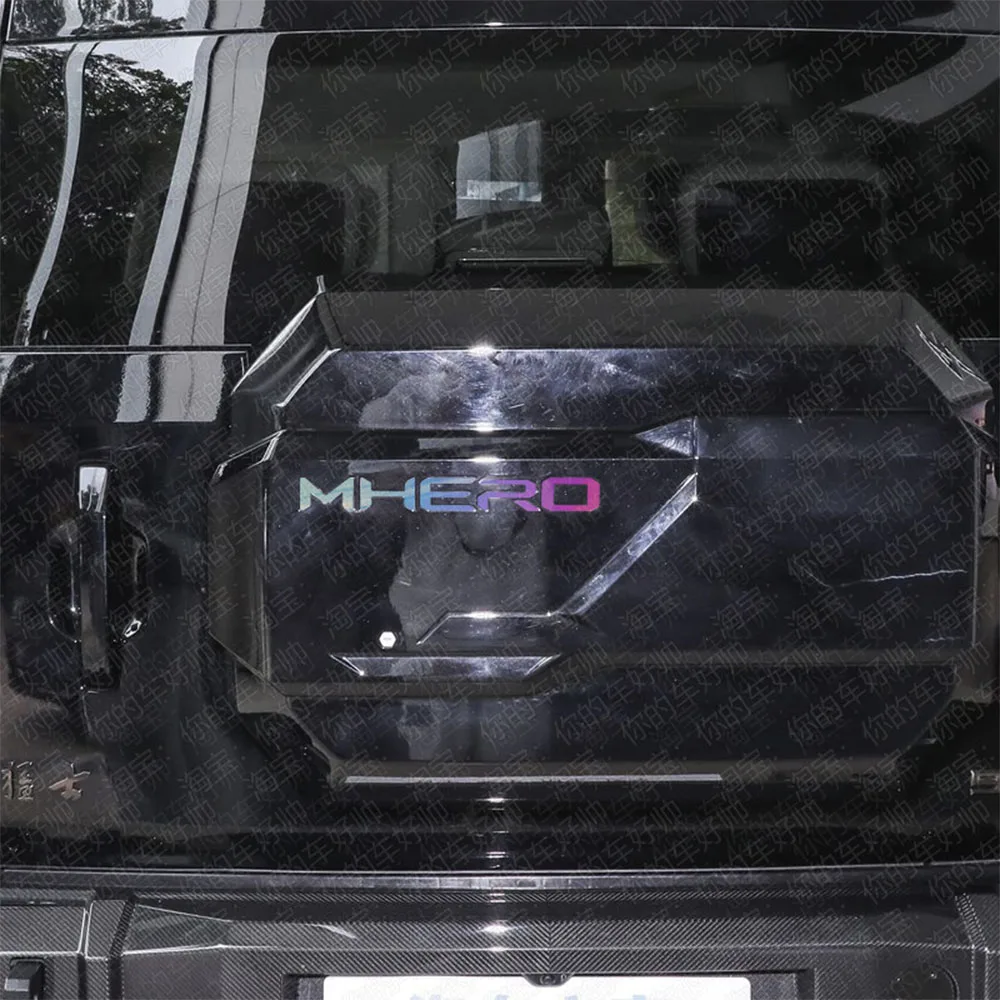 Car Front Logo Sticker Film Spare Tire Small Backpack Car Logo Color Change Decoration Accessories For M-hero 917 MHERO I