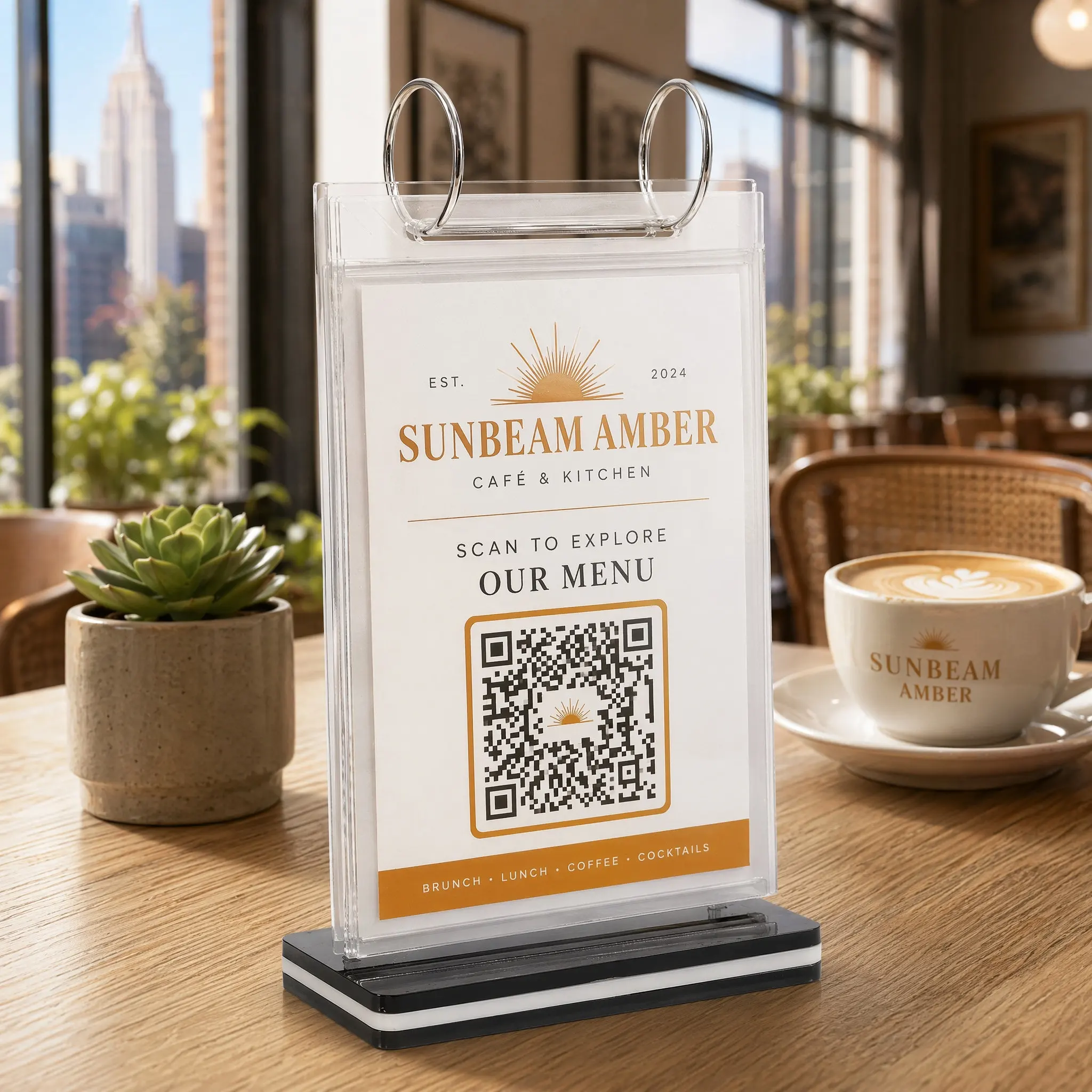 A6 Desktop Menu Display Stand PVC Clear Sign Holder for Restaurants Bars Coffee Shops Retail Stores Supermarkets Exhibitions