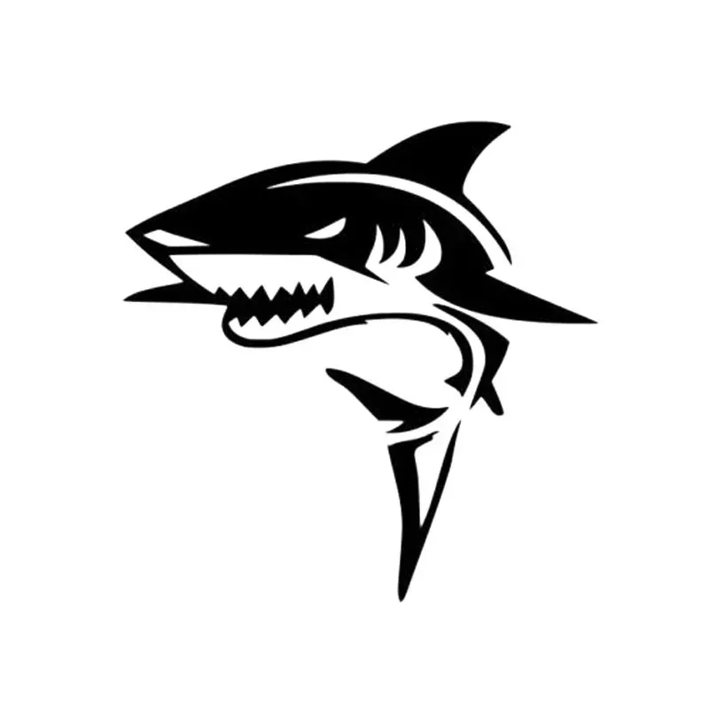 13 سنتيمتر القرش ملصق اكسسوارات السيارات أنيق ، واقية من الشمس وملصقات مخصصة للماء على أجزاء دراجة نارية الخارجية لطيف ، الشارات #2