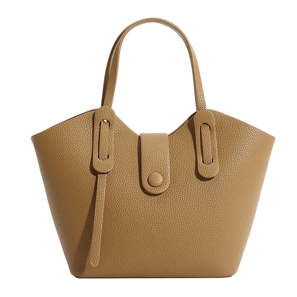 

Simple texture lychee pattern hand-held wing bag, new style hand-held bag, temperament vegetable basket crossbody bag