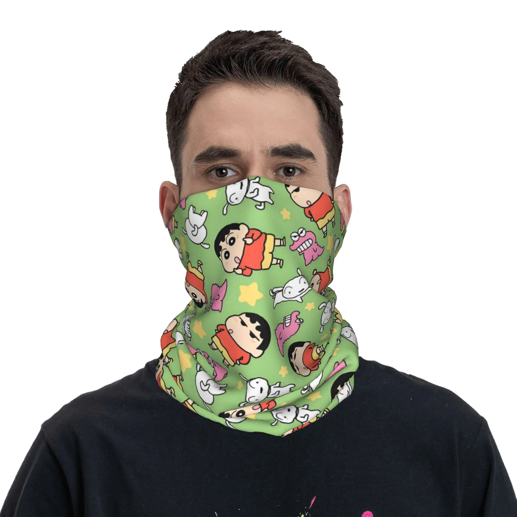 Balaclava Tubular Personalizada con Diseño de Shin-chan, Protección UV, para Cuello y Cara, para Hombre y Mujer