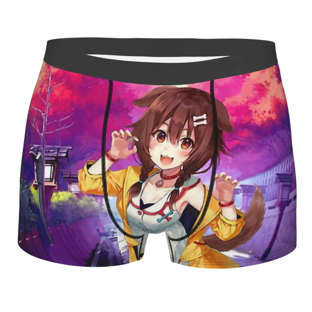 Hololive Vtuber Inugami Korone Underpants Cotton Panties Man Underwear Print Shorts Boxer Briefs