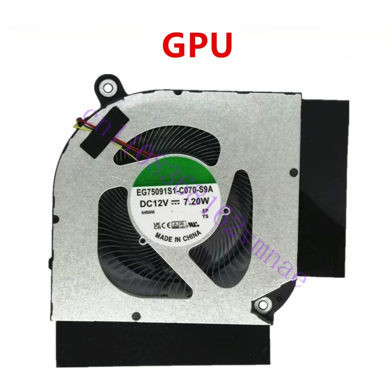 New Original Laptop CPU Cooling Fan For Acer Nitro 5 AN515-58 N22C1 AN517-55 EG75091S1-C080/C070-S9A DC12V Cooler Radiator Fan
