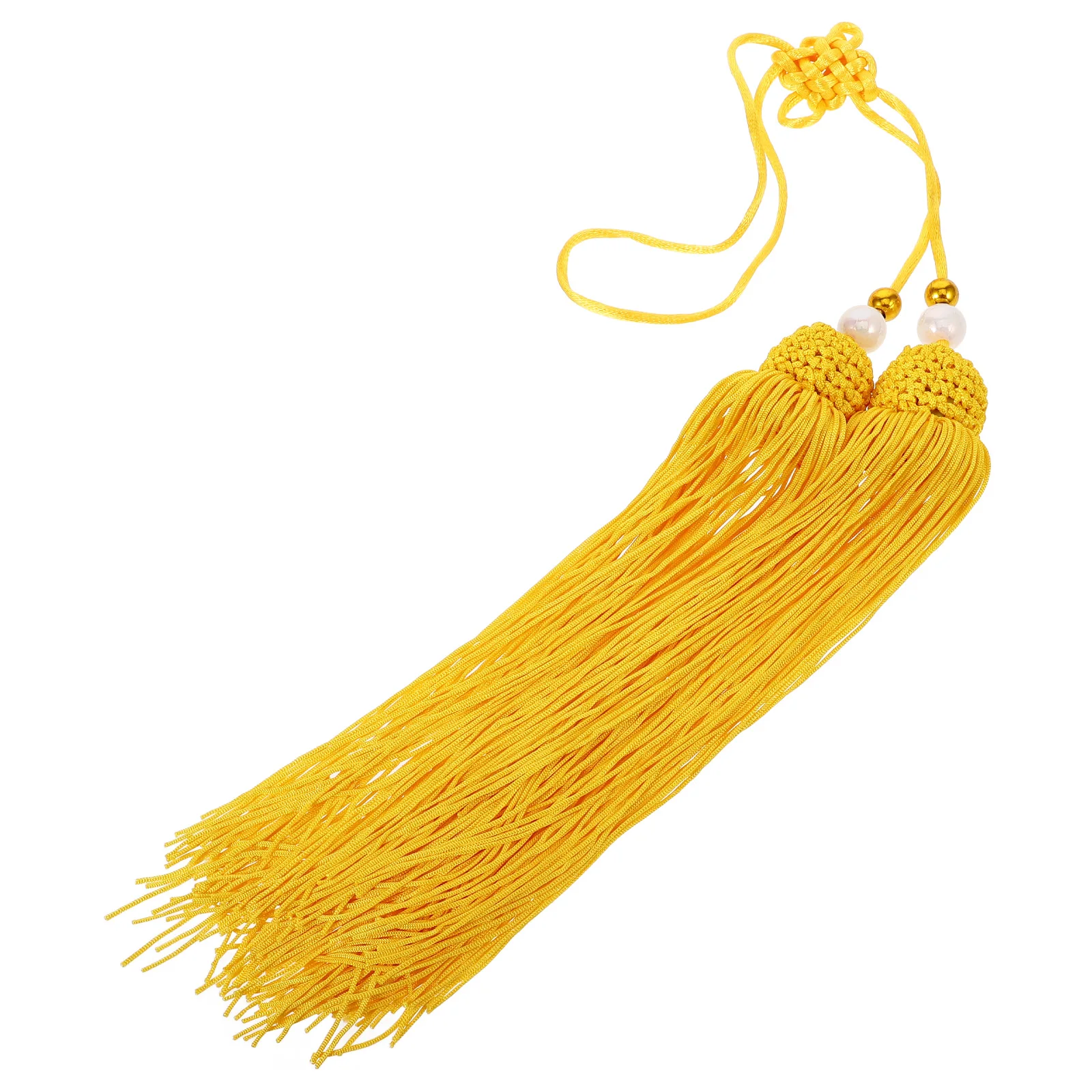 شرابات صينية للزينة قلادة ملونة عقدة المعلقات اكسسوارات اليدوية الحرفية السيف الأصفر #3