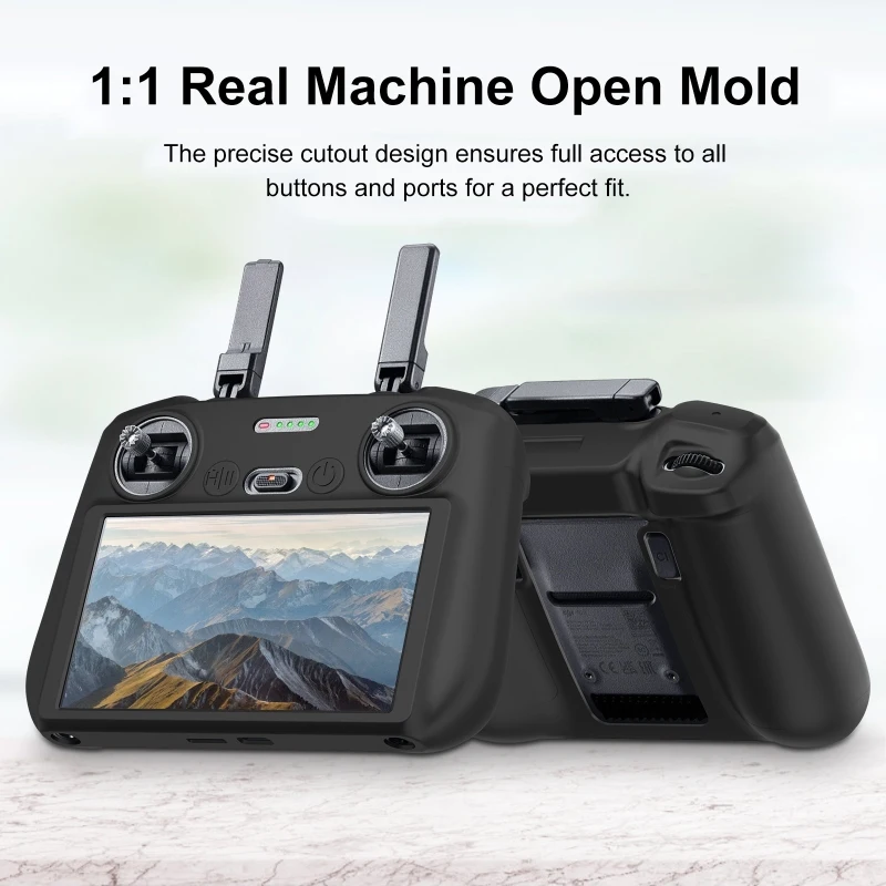 PULUZ Silicone Protective Case For For DJI Mini 4 Pro/ Air 3 DJI RC 2 with Screen Remote Control Shockproof Soft Cover Accessory