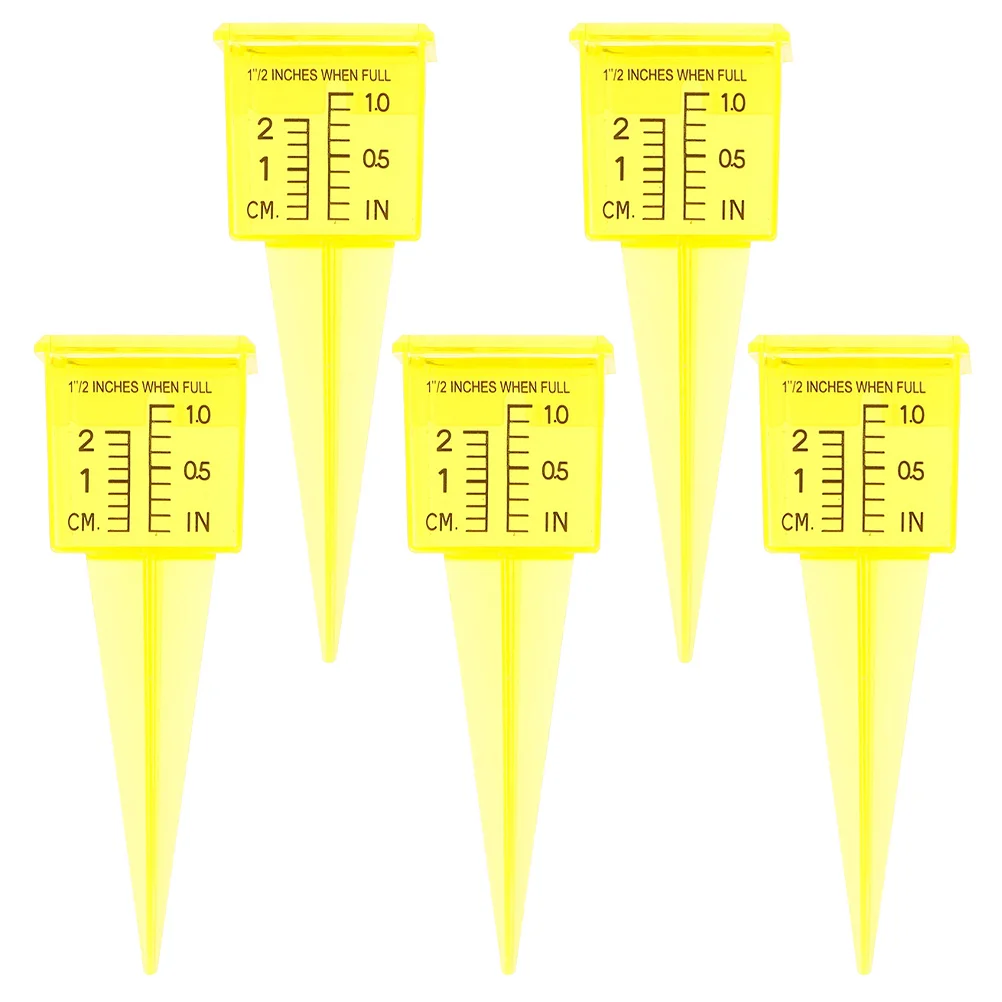 

5Pcs Precision Rain Gauge Outdoor Garden Water Measurer Sprinkler Catch Cup for Lawn Long Term Use No Batteries Required