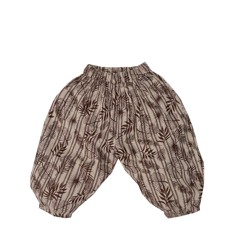 Kids Girls Mosquito Repellent Pants Pure Cotton Summer Childrens Girls Pants Westernized Floral Toddler Girls Lantern Pants image 5