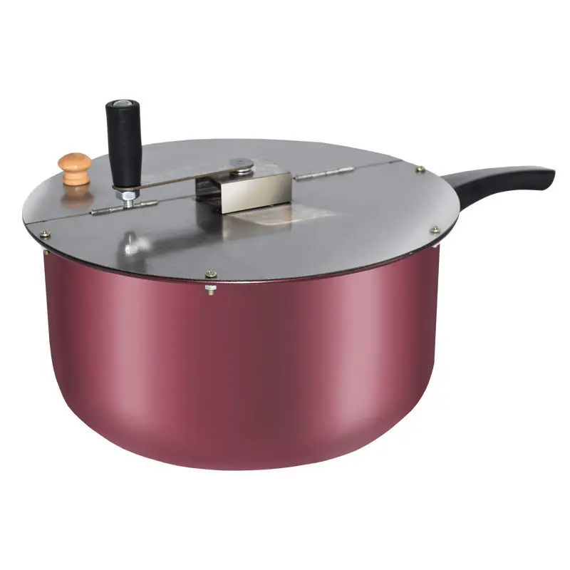 Hand-cranked small single-pot popcorn machine, spherical butterfly gas electric heating available, puffing machine, grain-baring