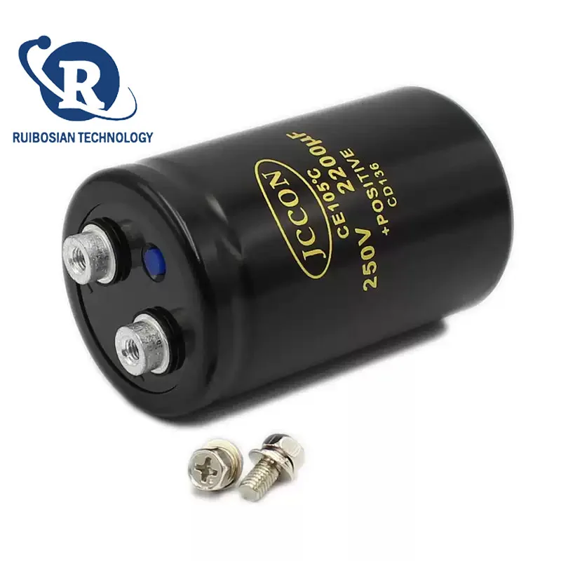 JC bolt electrolytic capacitor 250V2200UF 50x80mm CD136 variable frequency screw capacitor CE105 ℃