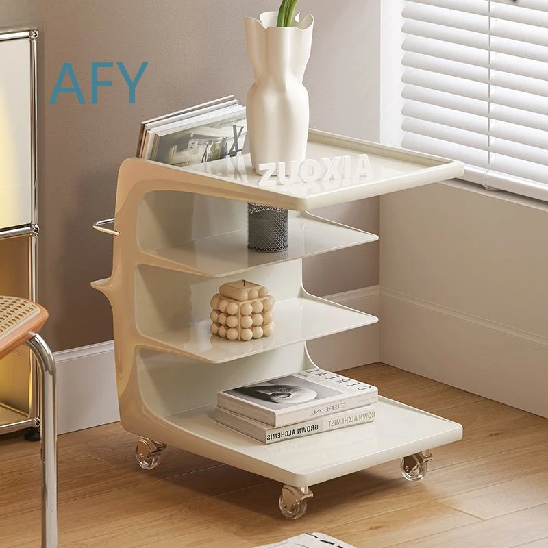 Luxury Coffee Table for Modern Living Room Bedroom Office Home Use Books Tea Side Table with Wheels Nordic Design Mobile
