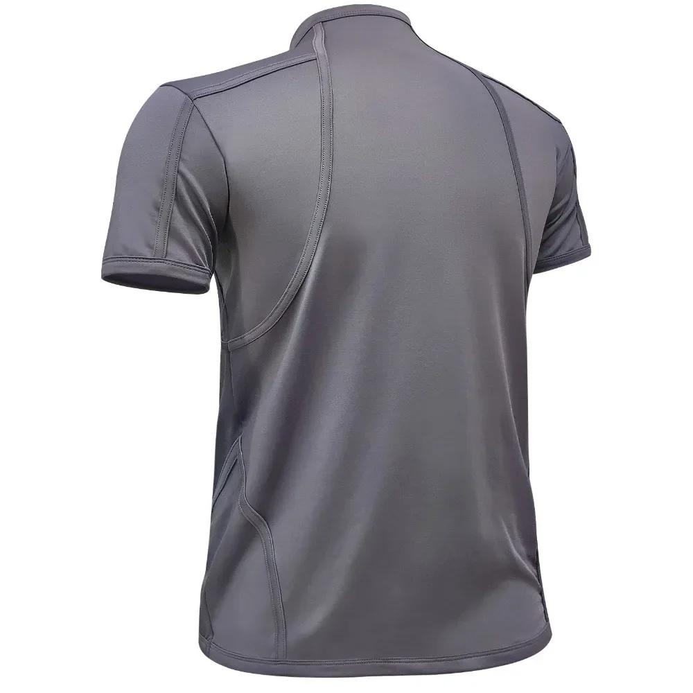 Evil Disguise Resident 4 Leon Cosplay Costume Men Grey T-Shirt Summer Tight Outdoor Tee Role Play TShirt Halloween Party